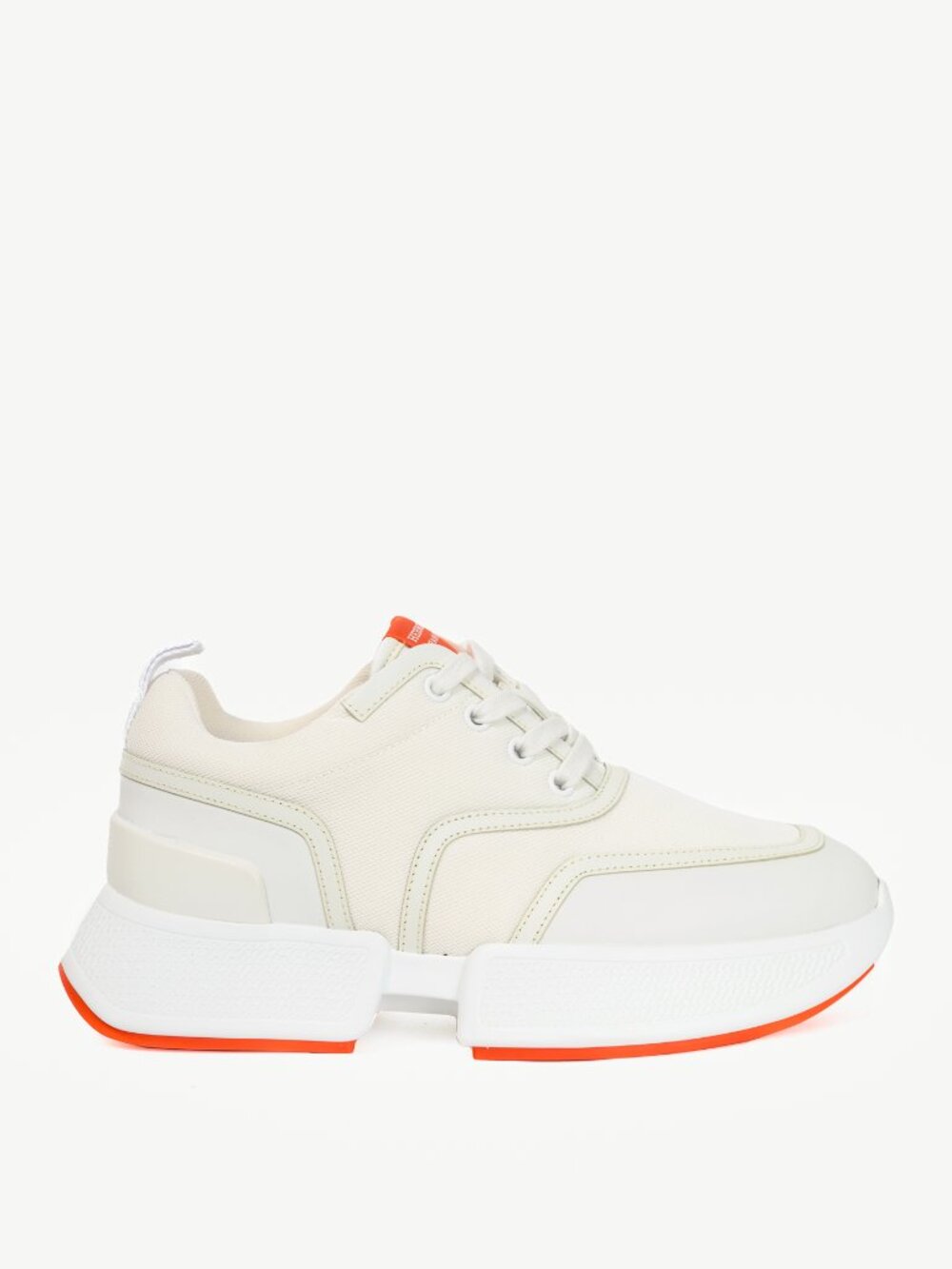 Hermes Giga Blanc Mesh Pique & Calfskin Lace-Up Sneakers